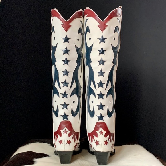 SOLD JEFFREY CAMPBELL Star Tall Knee High Cowboy Cowgirl Western Boots 40 9.5 - Picture 5 of 8